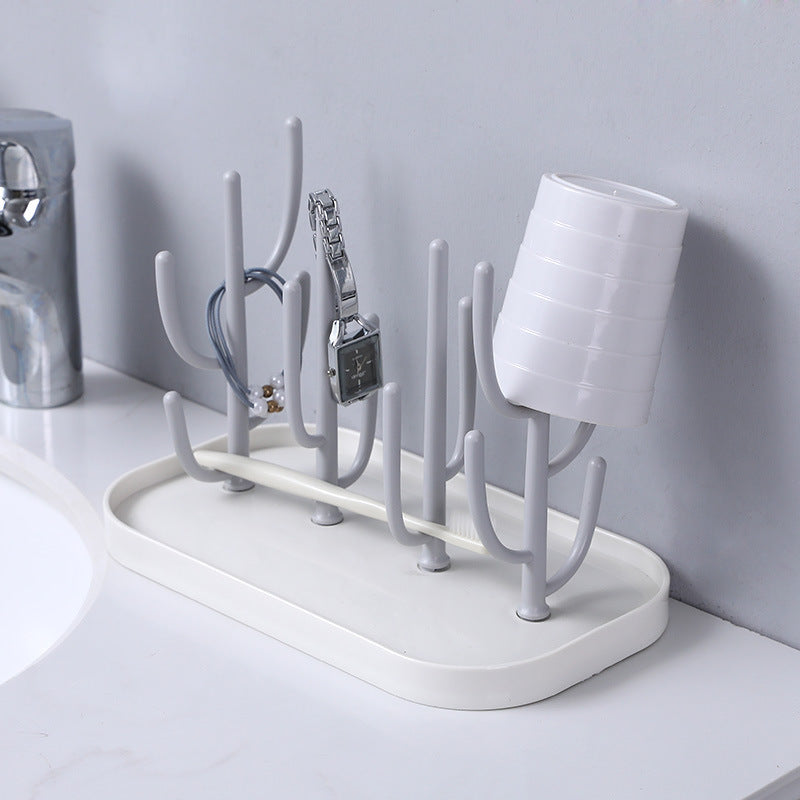 Baby bottle draining rack, multi-functional detachable cup rack, cleaning cactus hanging drying rack