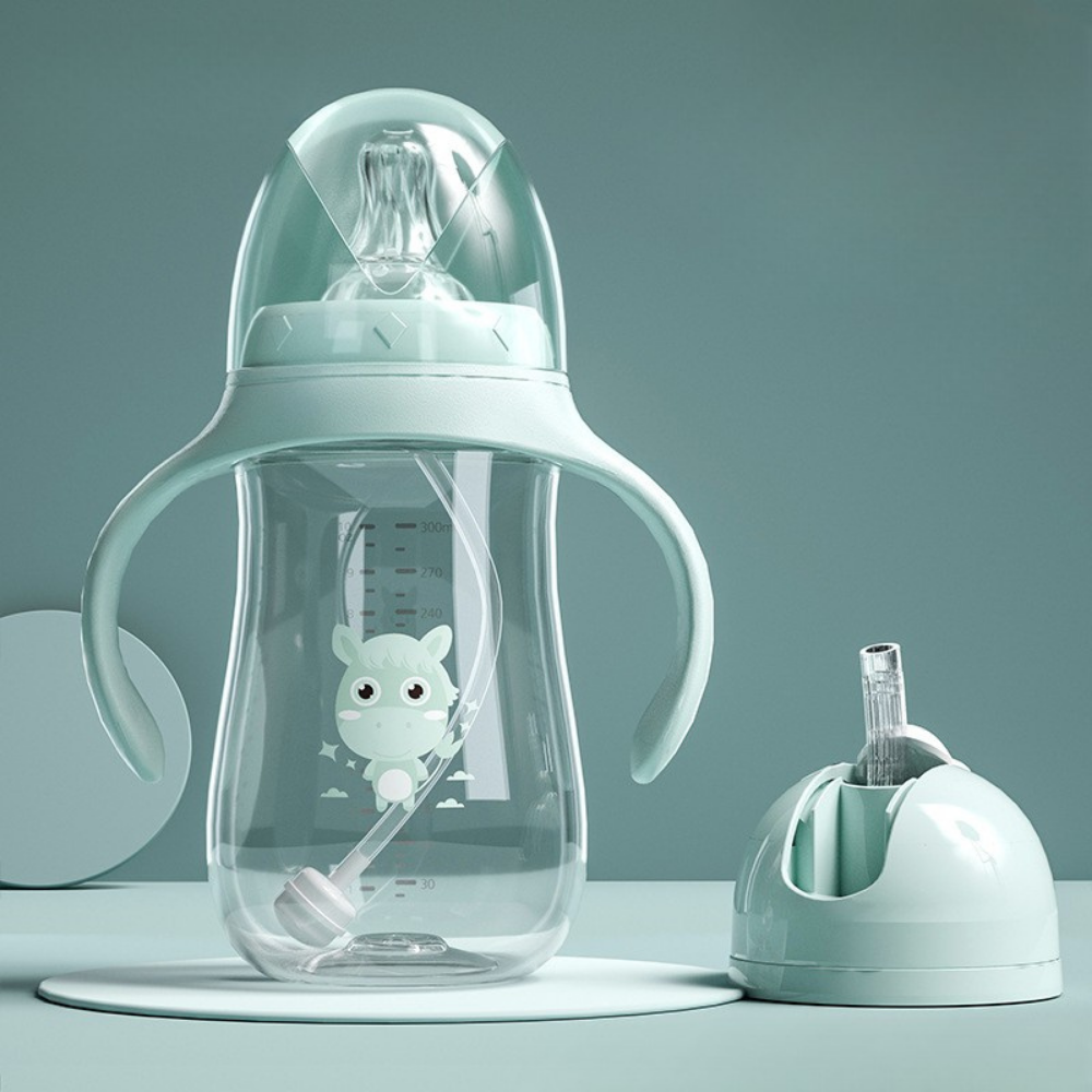 convertible baby bottle to straw cup  designed to accompany your baby's growth