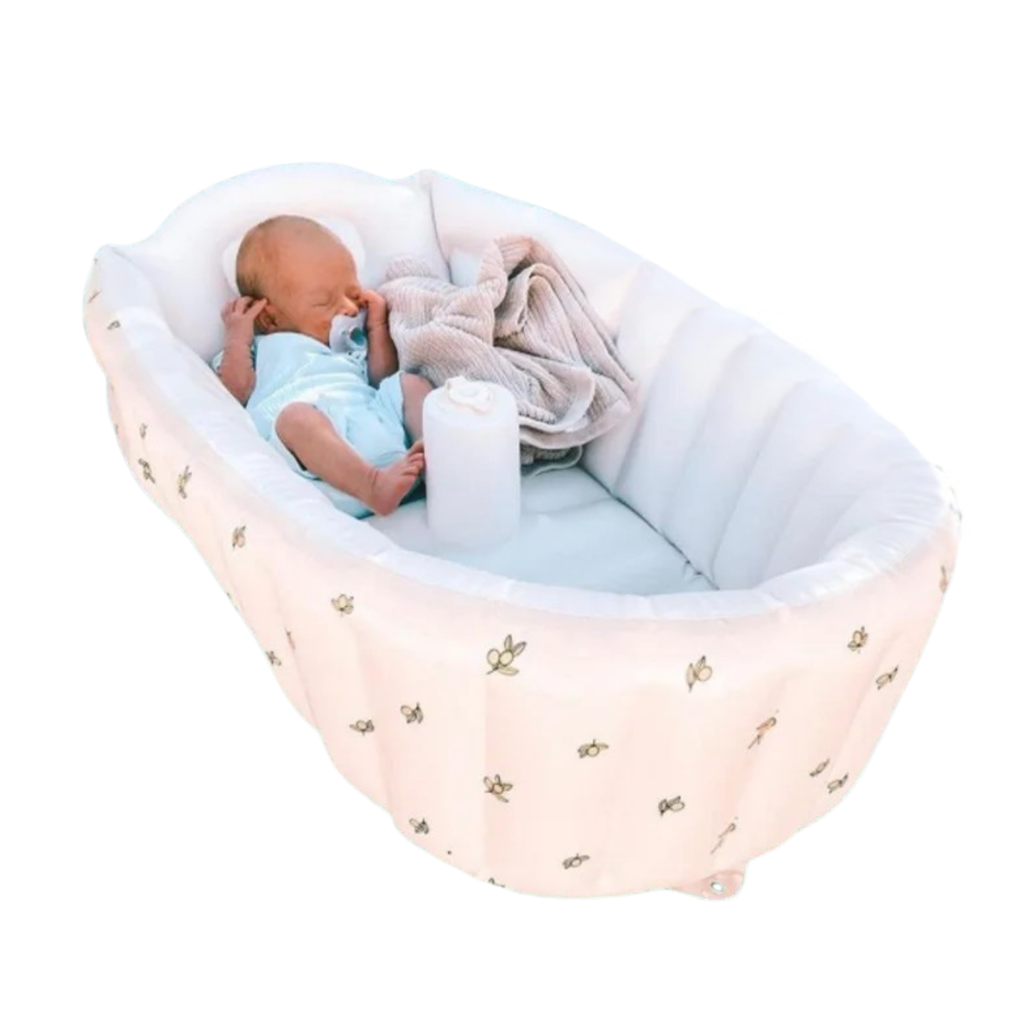 Inflatable baby bathtub lemons