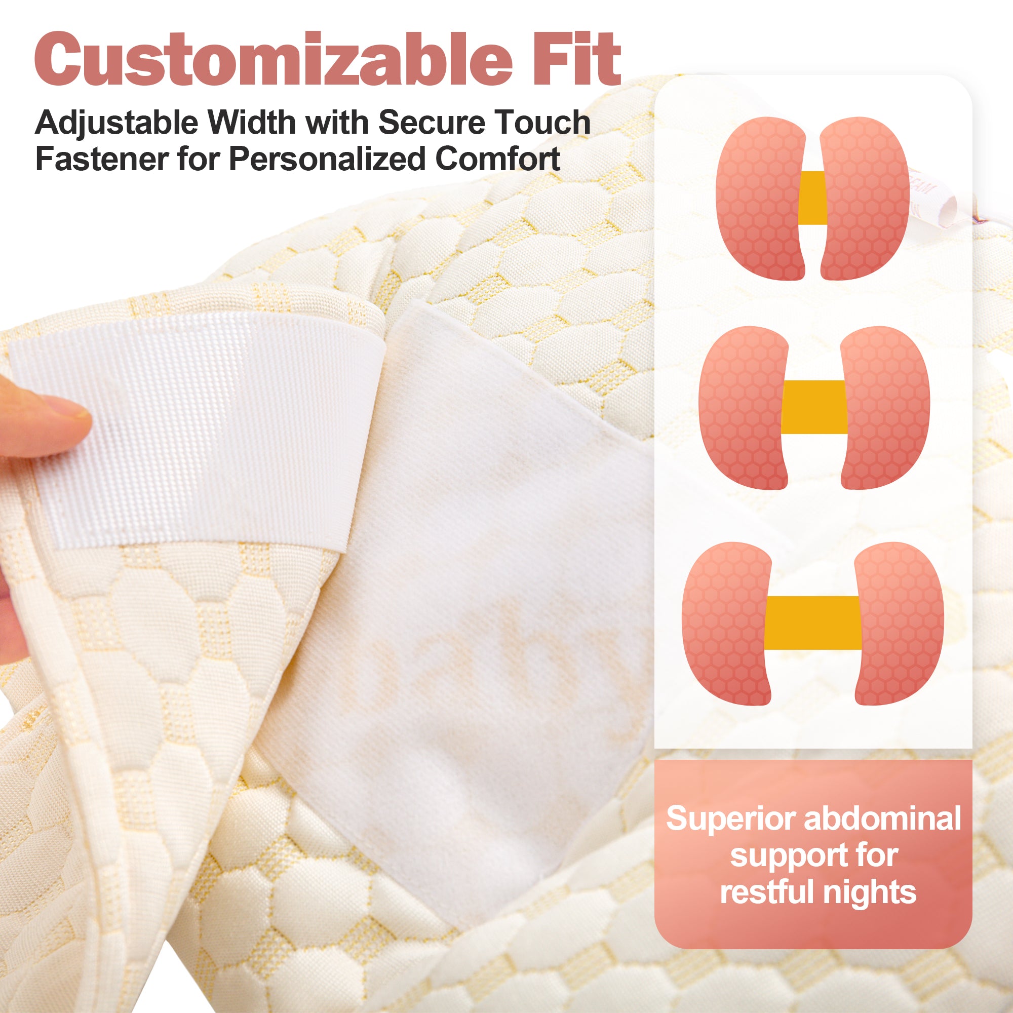 Pregnancy Pillow with Adjustable Fill – Designed by Moms for Comfort