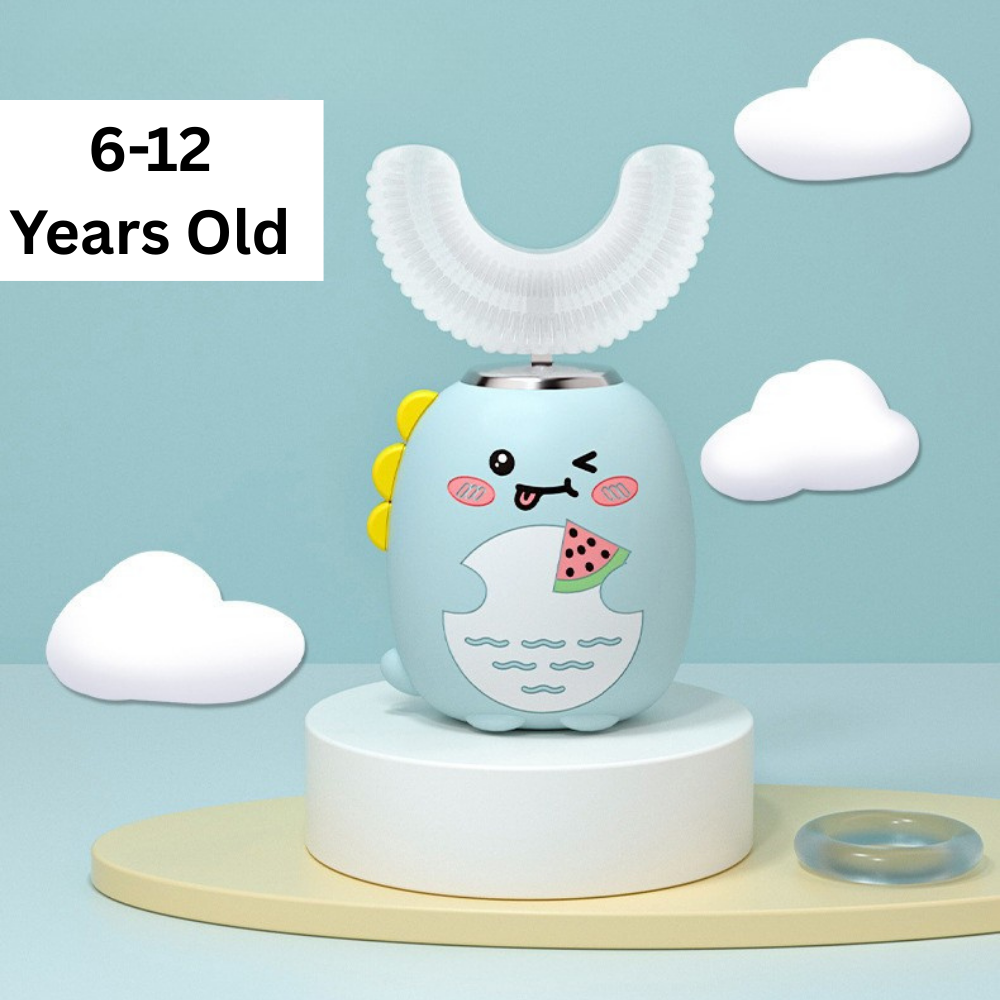 U Shaped Electric Toothbrush Light Blue