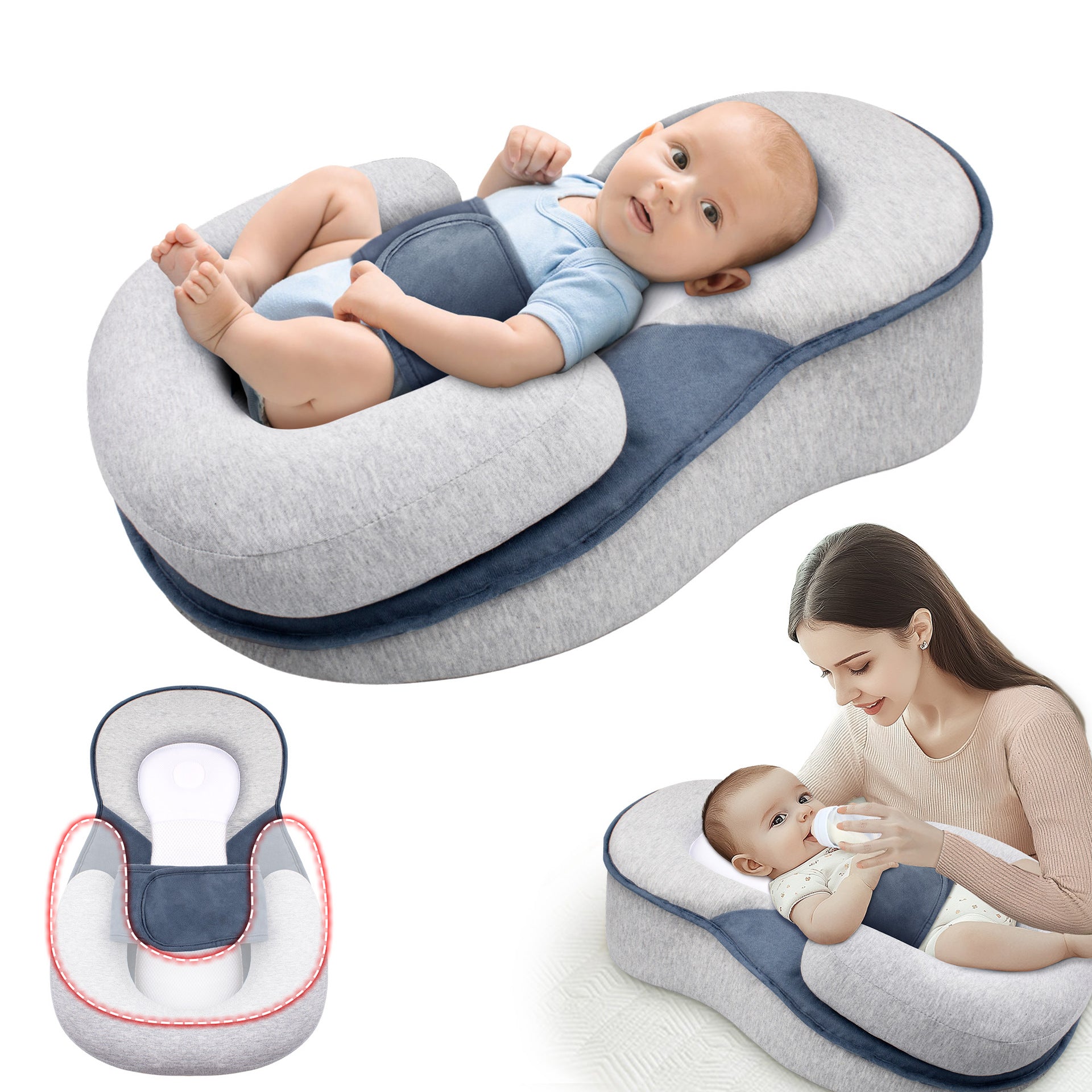 Newborn Feeding Pillow Reduce fatiga: Especialmente útil en sesiones nocturnas