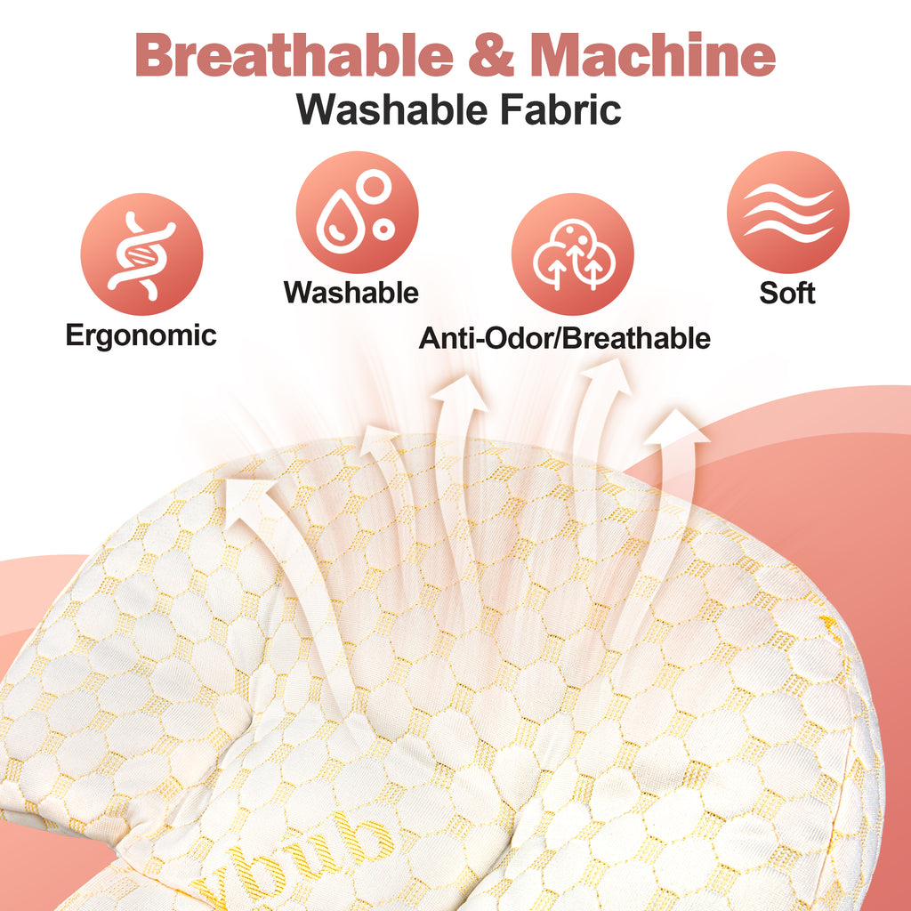 Pregnancy Pillow with Adjustable Fill – Designed by Moms for Comfort