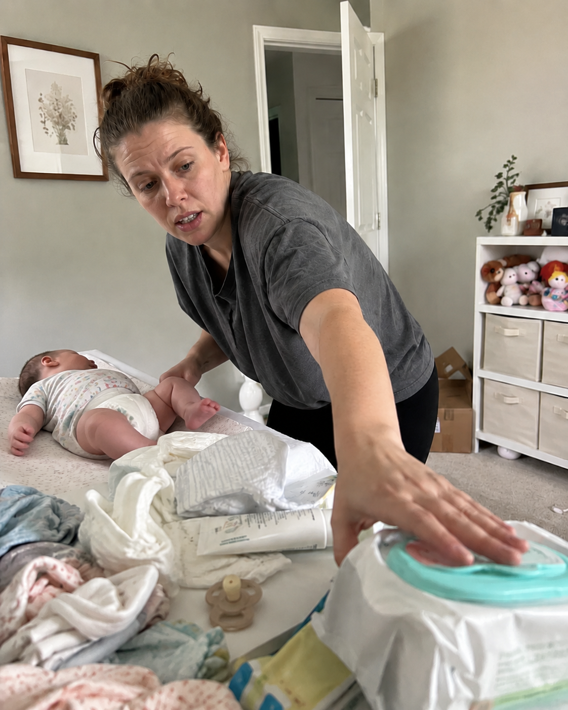 Hard time changing diapers