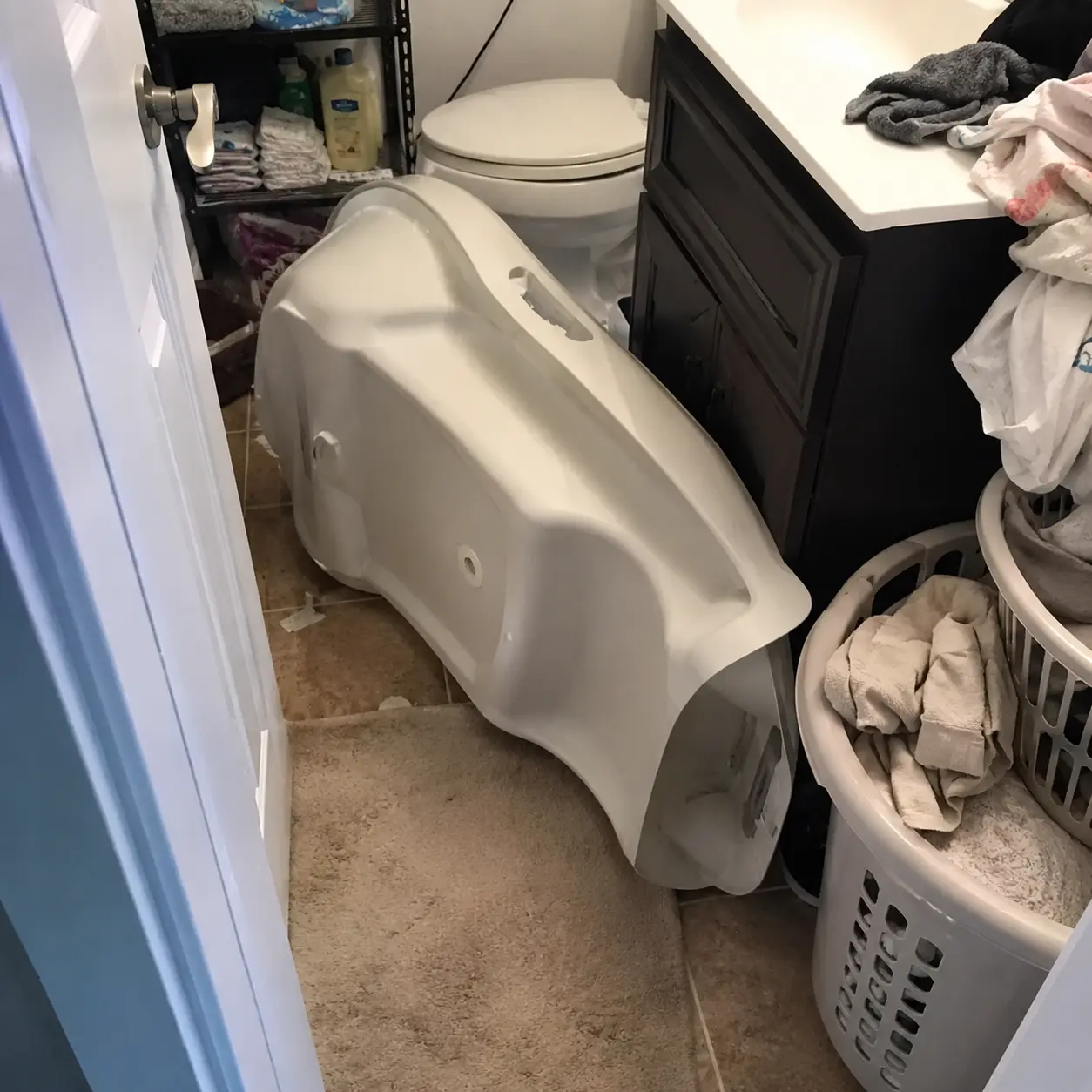 Plastic tubs, hard to store