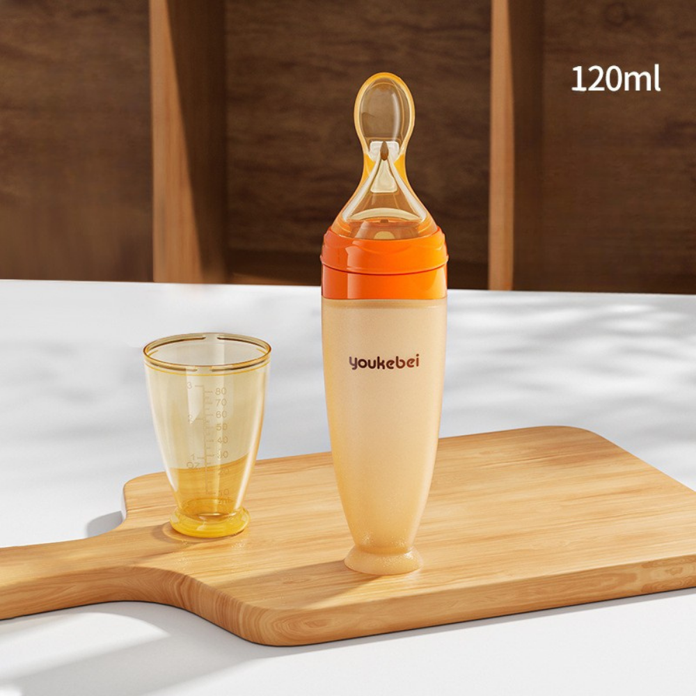 silicone baby feeding spoon bottleAll-in-one design reduces clutter, improves hygiene, and simplifies feeding