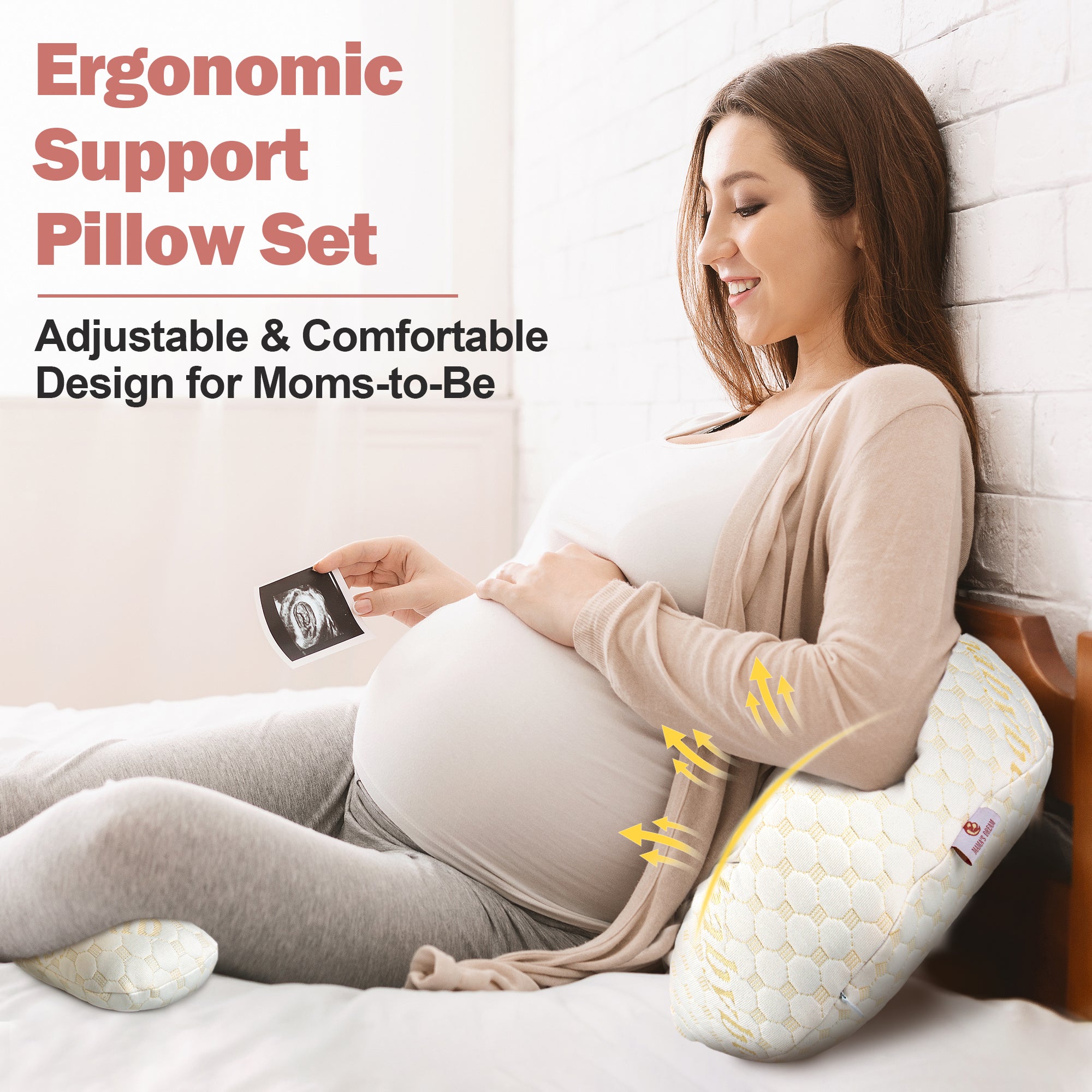 Pregnancy Pillow with Adjustable Fill – Designed by Moms for Comfort