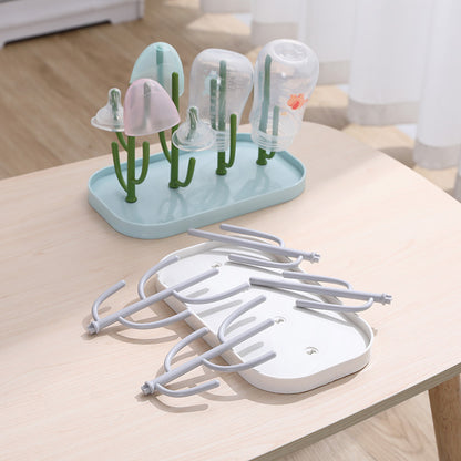Baby bottle draining rack, multi-functional detachable cup rack, cleaning cactus hanging drying rack