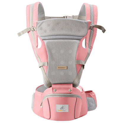 baby carrier with hip seat The baby carrier distributes the weight evenly