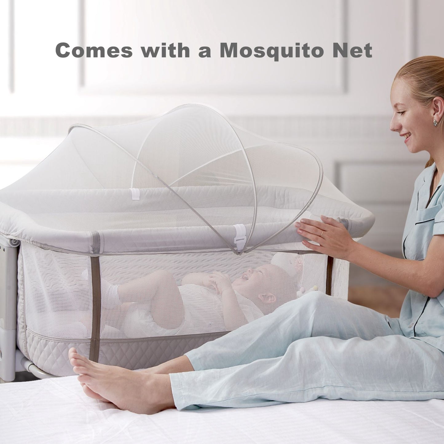 Baby Bassinet Breathable Mesh for Better Airflow