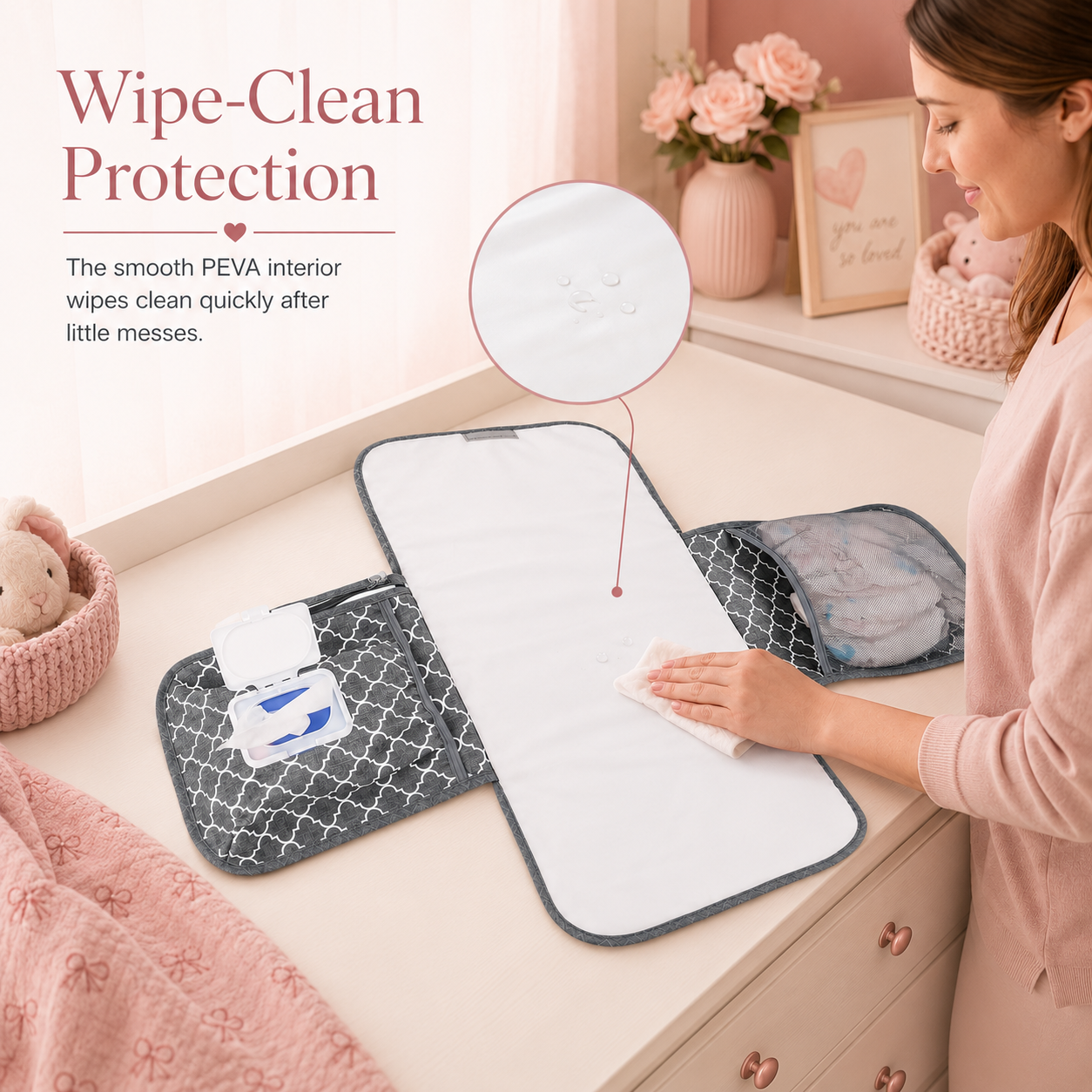 Baby Changing Pad Waterproof Portable for Diaper Change