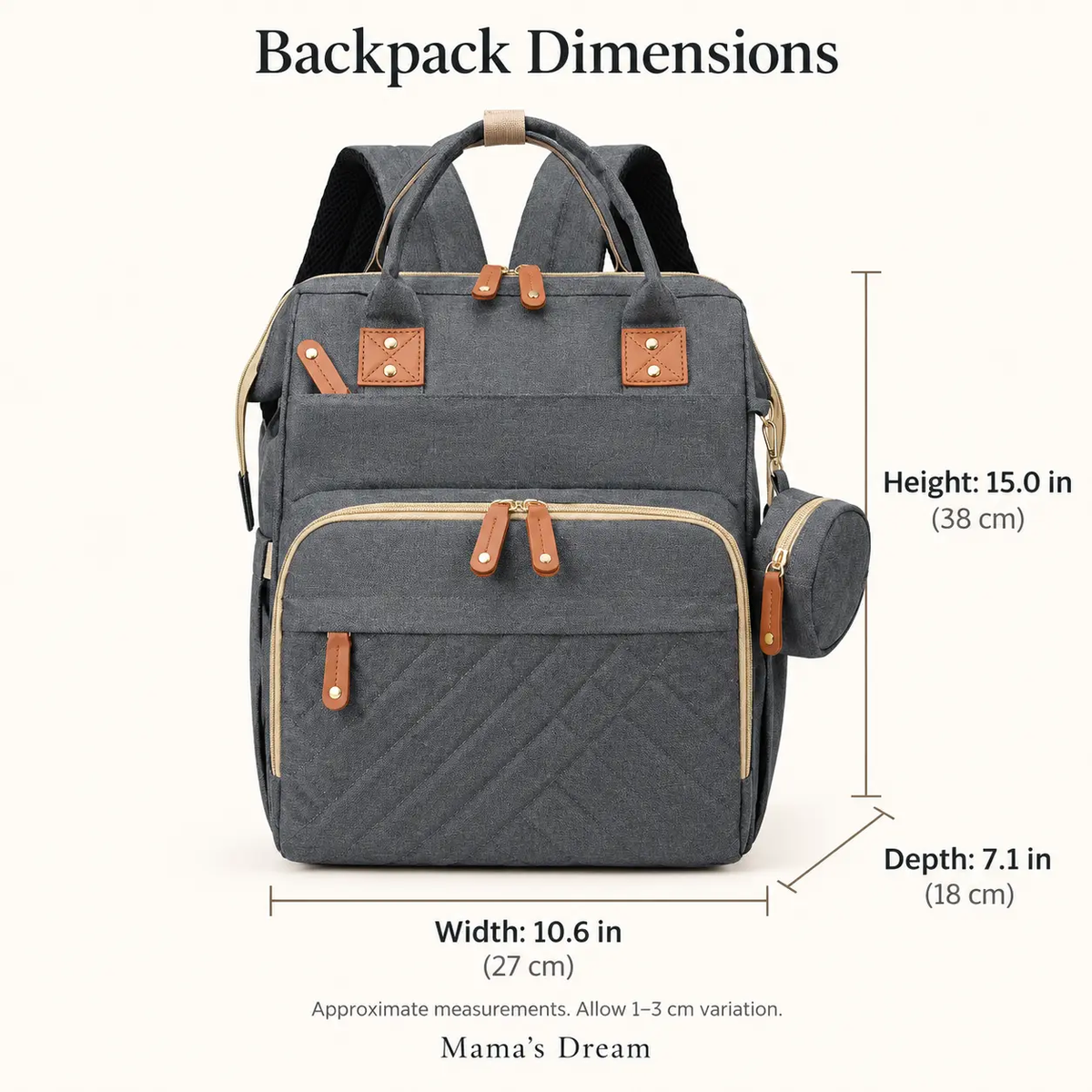 Diaper Bag with Changing Station | Large Diaper Bag with Changing Area