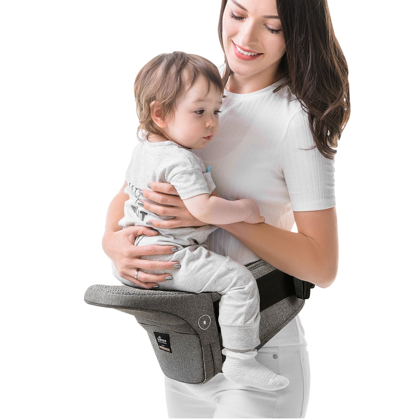 Ergonomic Collapsible Hipseat Carrier  white background