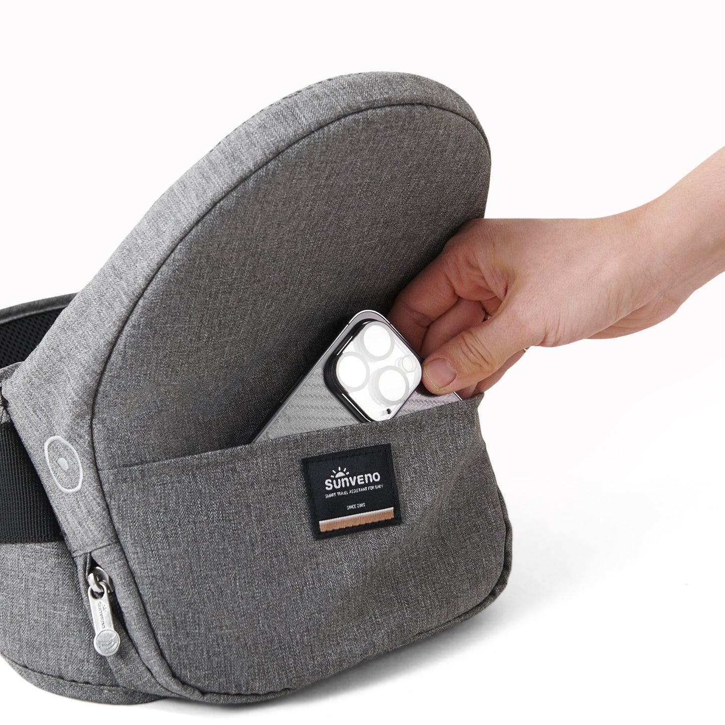 Ergonomic Collapsible Hipseat Carrier  storage pocket