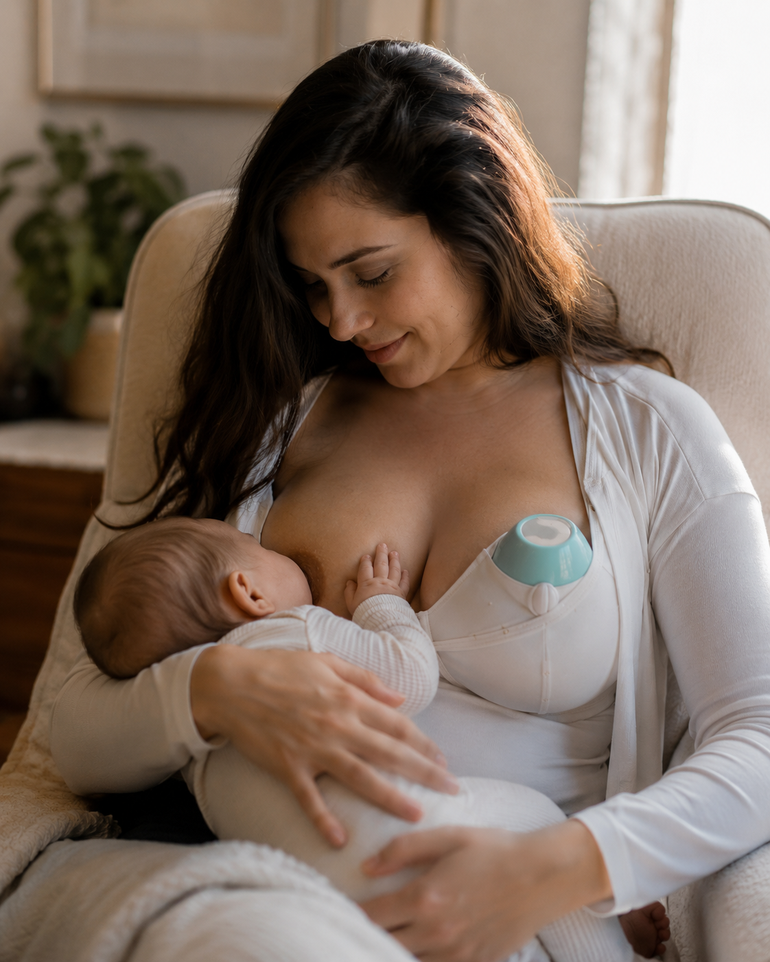 Pump while feeding baby