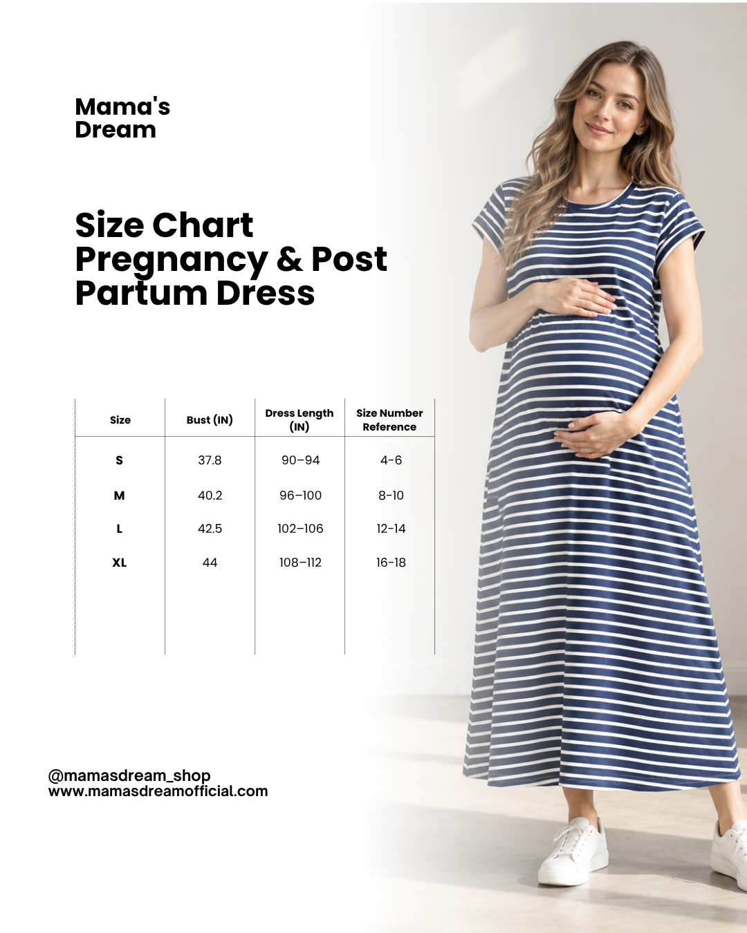 Striped Nursing Dress for Breastfeeding & Postpartum | Mama’s Dream