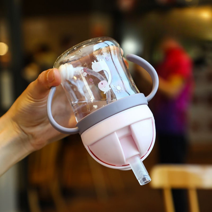 Baby Straw CupLeak-proof design: prevents leaks, ideal for carrying in diaper bags or traveling