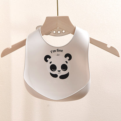 Baby feeding bib anti-silicone supplementary food bib, super soft baby portable children's bib, anti-dirt wonder