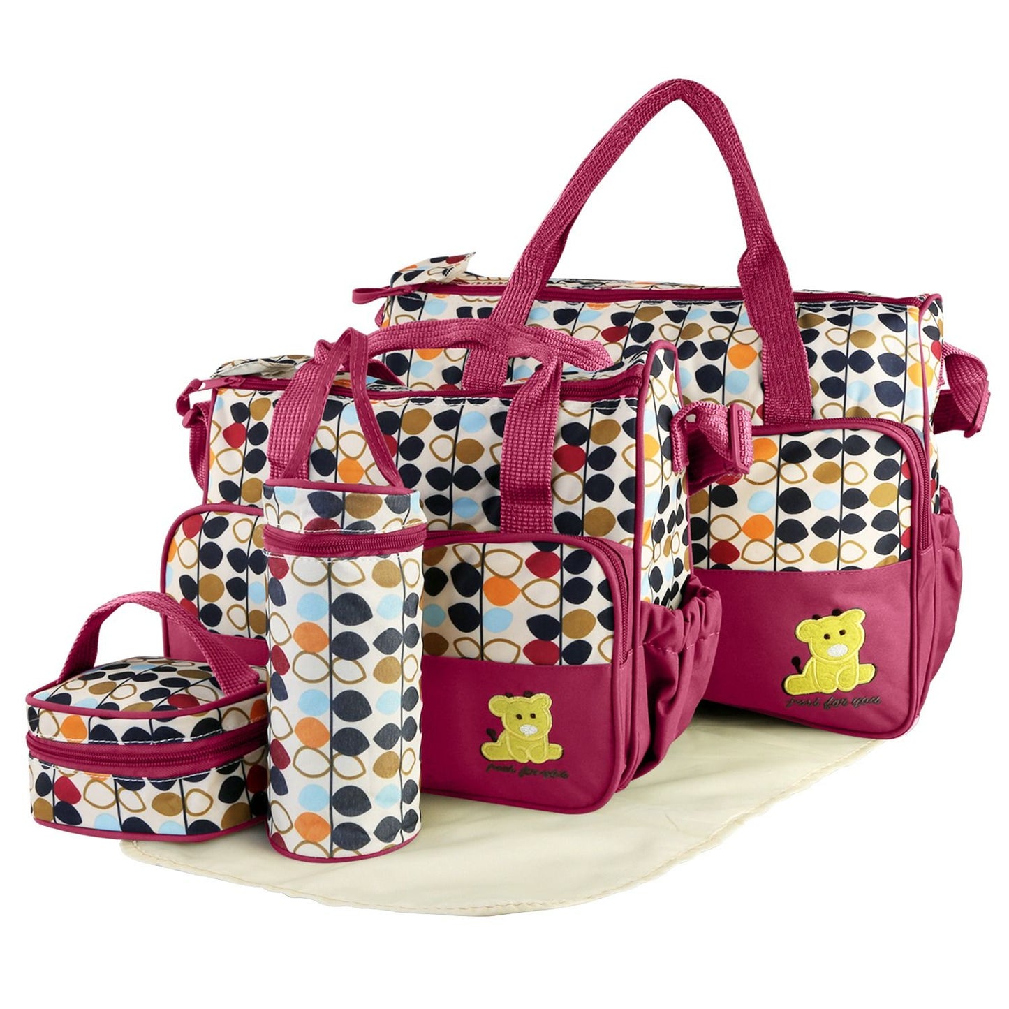 5 Piece Diaper Bag Smart Design for Busy Families