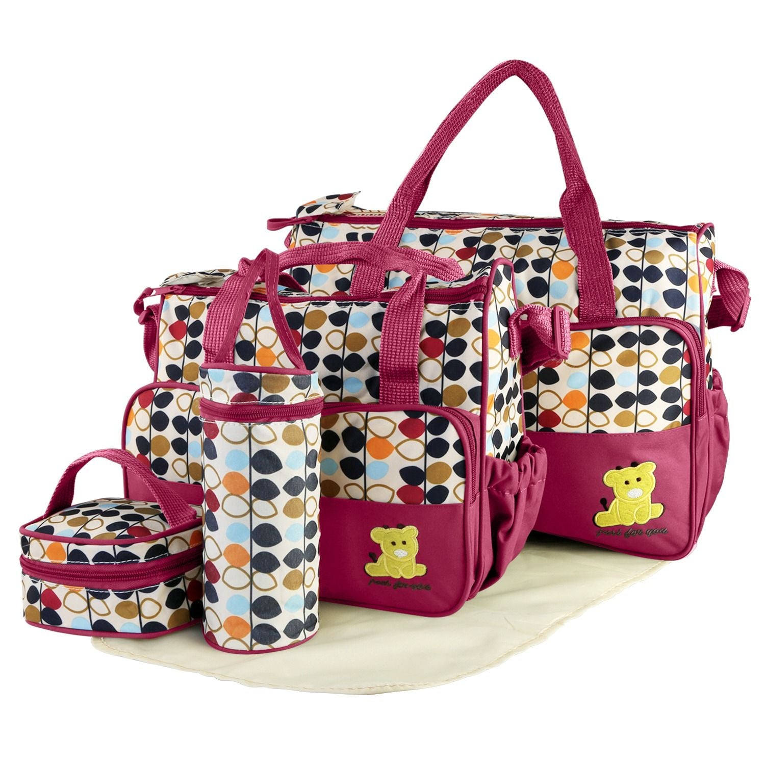 5 Piece Diaper Bag Smart Design for Busy Families