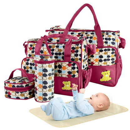5 Piece Diaper Bag Effortless Organization Anywhere