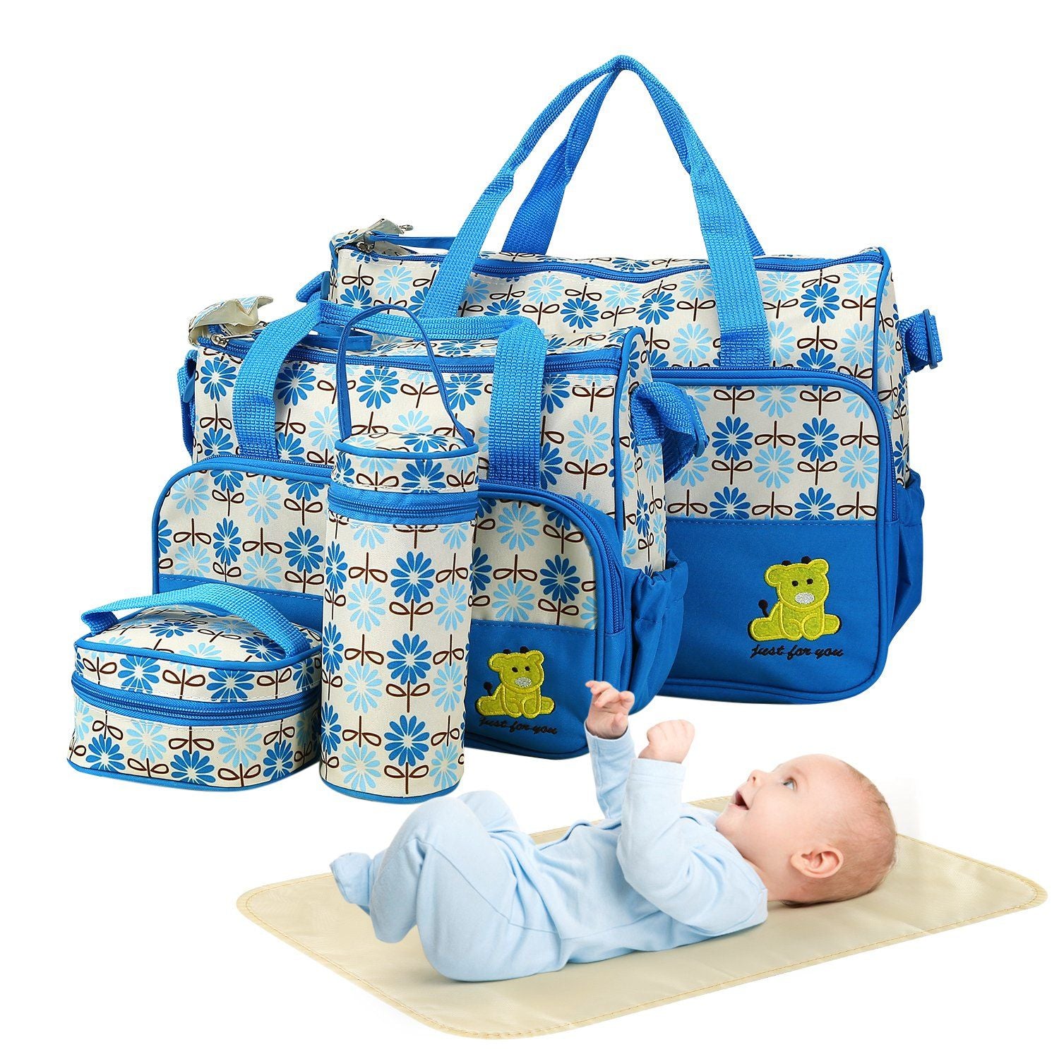 5 Piece Diaper Bag Practical & Elegant Set