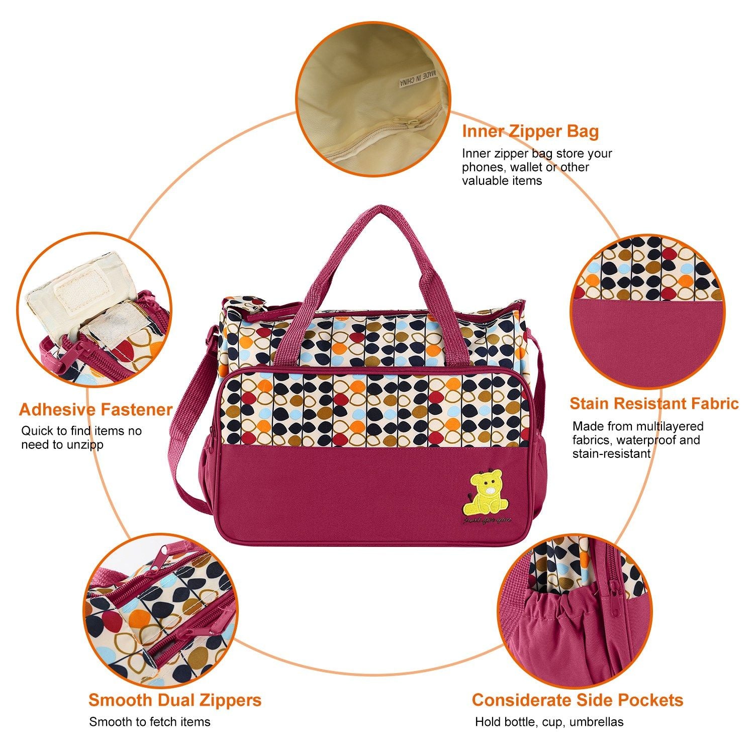 5 Piece Diaper Bag Your Daily Parenting Companion