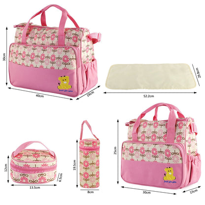 5 Piece Diaper BagMulti-Pocket Organization
