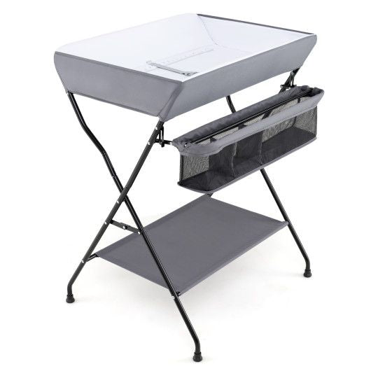 Grey folding changing baby table 