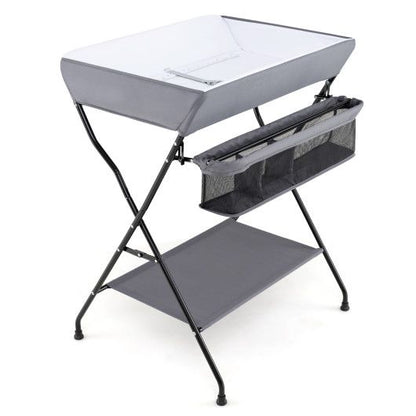 Grey folding changing baby table 
