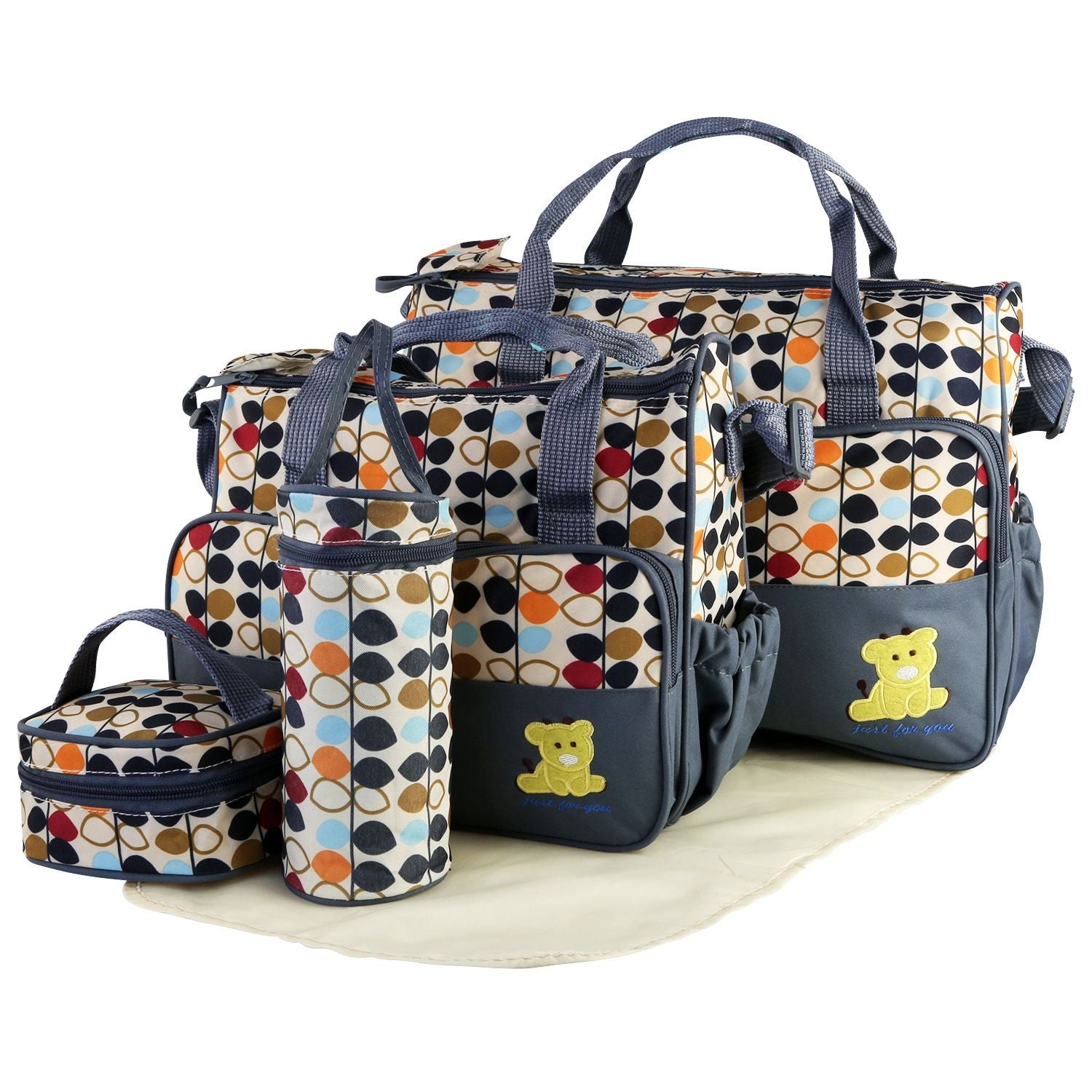 5 piece diaper bag set