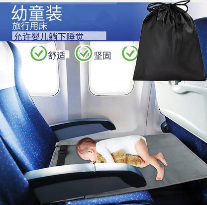 Portable children's travel airplane seat, infant airplane seat extender and foot extender